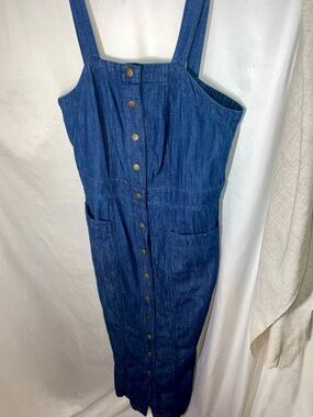 Women’s Denim Maxi Dress • 100% Cotton w/ Pockets